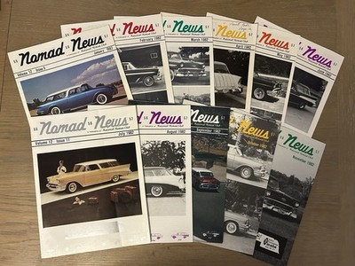 1982 National Nomad Club News Lot 11 Issues Jan-Nov 1955 1956 1957 Chevy Wagon