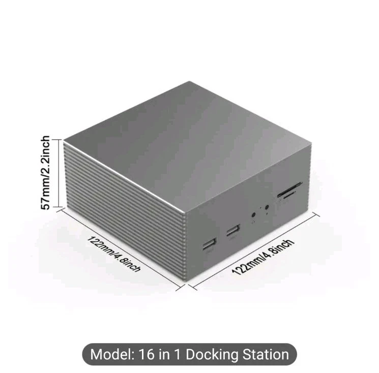 Tiergrade USB C Docking Station Dual 4K 60W PD Charging Dock TG-DC001 - Gray - Image 3 of 4