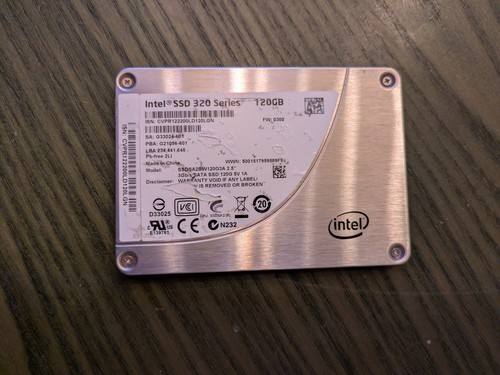 Intel 320 Series 120GB SSD 2,5" SATA SSDSA2BW120G3A