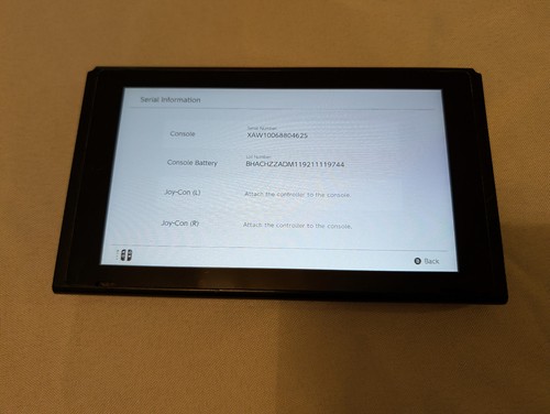 Nintendo Switch HAC-001 BROKEN - Powers on, no cables, dock included. SEE DESC.