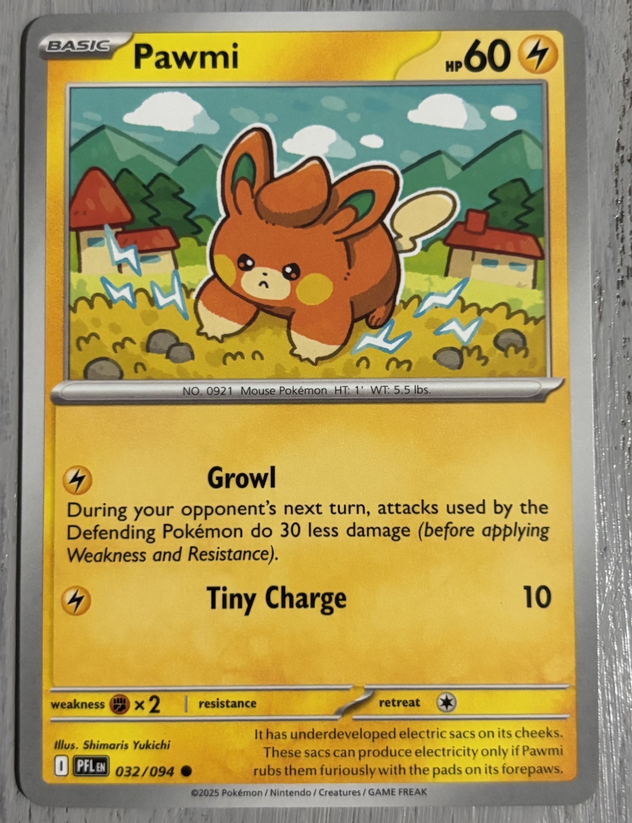 Pokémon TCG Pawmi #32 Pokemon Phantasmal Flames