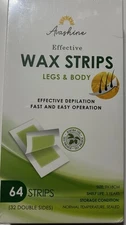AVASHINE WAX STRIPS LEGS & BODY 64 STRIPS 32 DOUBLE SIDED NEW SEALED BOX