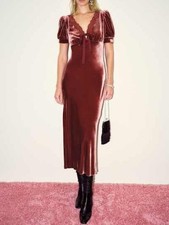 NWT $345 Reformation Camille Velvet Dress Size 12