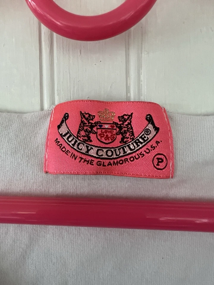 Camiseta sin mangas rara Y2K vintage jugosa de alta costura hecha en glamorosa etiqueta EE. UU. P XS Foto 3 de 4