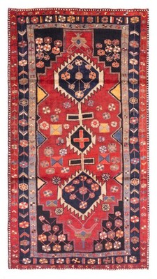 Traditional Vintage Hand-Knotted Area Rug 4'5'' x 8'2'' Oriental Wool Carpet