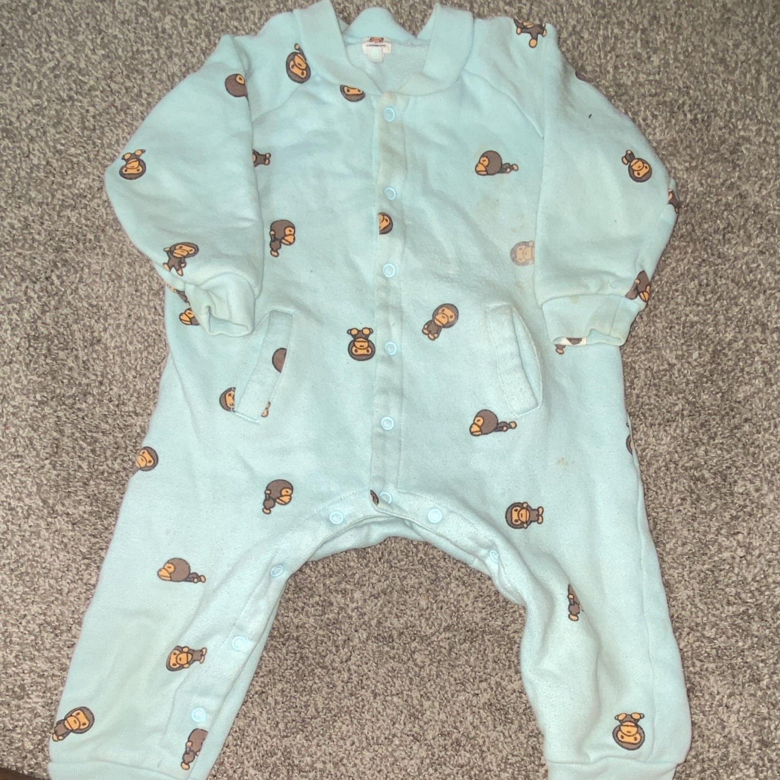 BAPE KIDS Blue Monkey Coverall Size 80