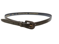 VTG Genuine Snake Skin Belt Gray Size 10 By Harv Benard 28.5-33 Waist