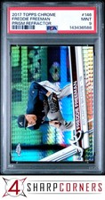 2017 TOPPS CHROME PRISM REFRACTOR #146 FREDDIE FREEMAN POP 2 PSA 9