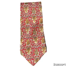 Claiborne Mens Neck Tie Red 100% Silk Made in USA