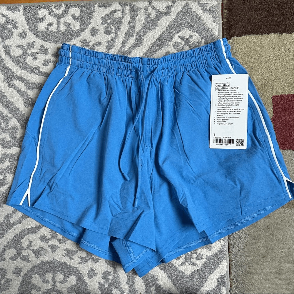 Bundle Court Rival HR shorts 6 + Energy Longline Evolve Bra Small - Pool Party image 5