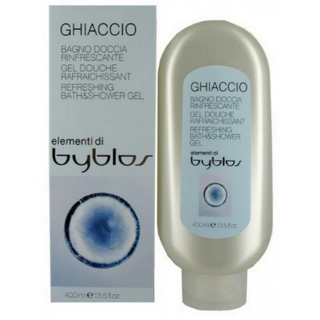Bagno doccia elementi di Byblos Ghiaccio 400 ml 00886