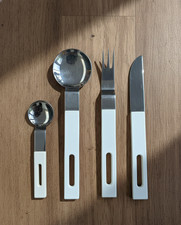 Rare Vintage Postmodern Space Age Cutlery Set for 1, Designed by Carla Nencioni