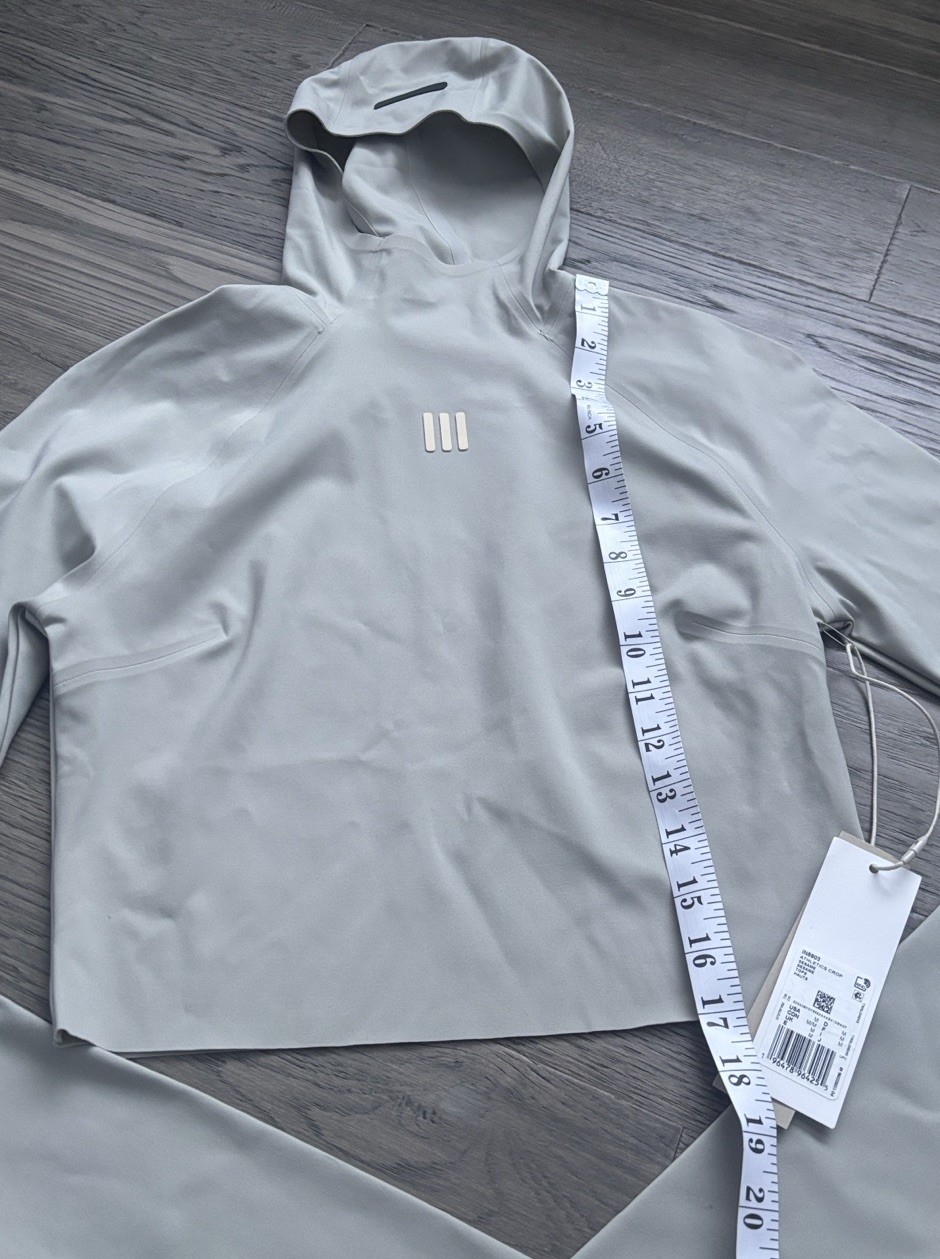 ADIDAS X FEAR OF GOD | Athletics Base Layer Crop Scuba Hoody in Sesame Sz Medium thumbnail 9