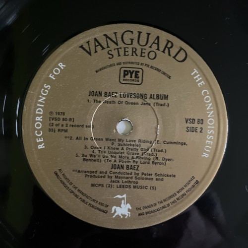 The Joan Baez Lovesong Album Double Translucent Red Vinyl UK 1976 1st Press - Picture 7 of 13
