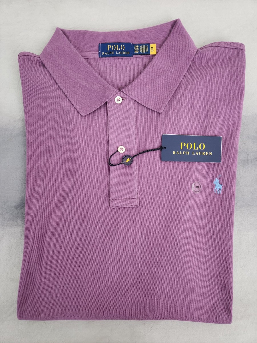 Polo Ralph Lauren Purple Mesh Polo Shirt Men's Size 3XB New | eBay