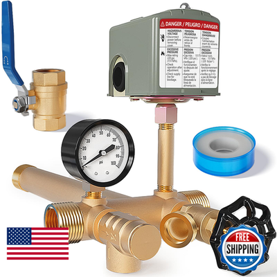 #ad Onylraep Pressure Tank Tee 30 50Psi Water Pressure Tank Installation Kit Well $98.68