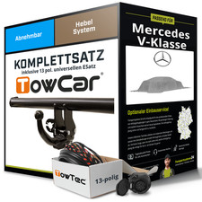 Für MERCEDES V-Klasse W447 Anhängerkupplung abnehmbar +eSatz 13pol uni 24- NEU