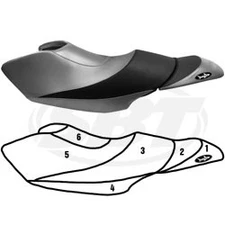 Custom Color Yamaha 2009-2010 FZR Seat Cover Blacktip 2009 2010 