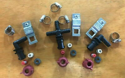 Spray Boom Repair Kit: stainless steel tips 3/4'' sq clamps 1/2'' nozzle bodies  