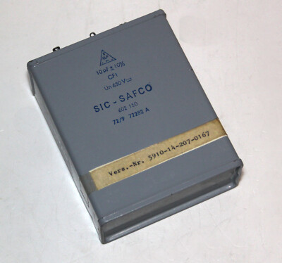 SIC-SAFCO Kondensator 10 uF 630 V  mil qual. paper in oil NOS