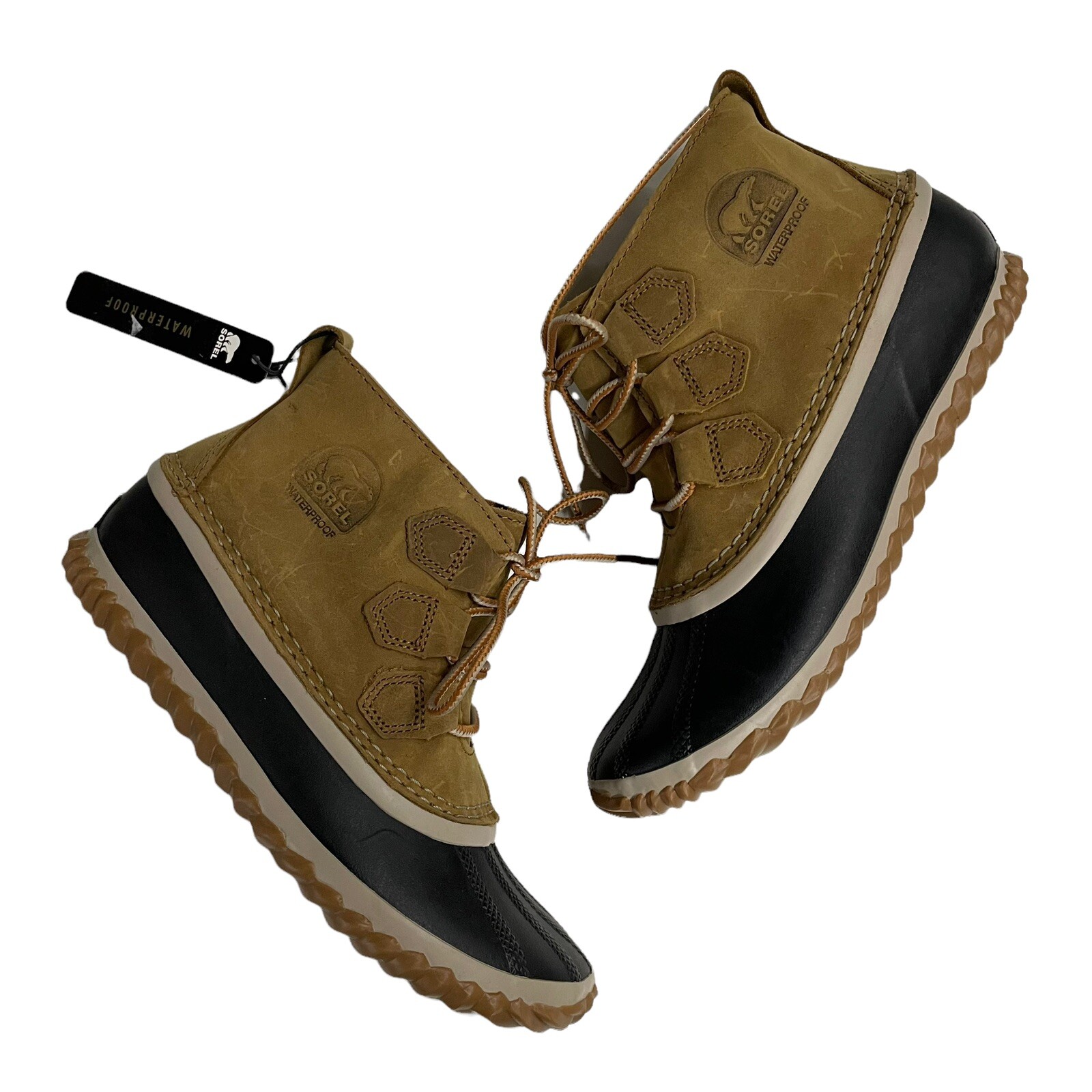 NEW Sorel Out N' About Ankle Boot Leather Waterproof Duck Boots Elk