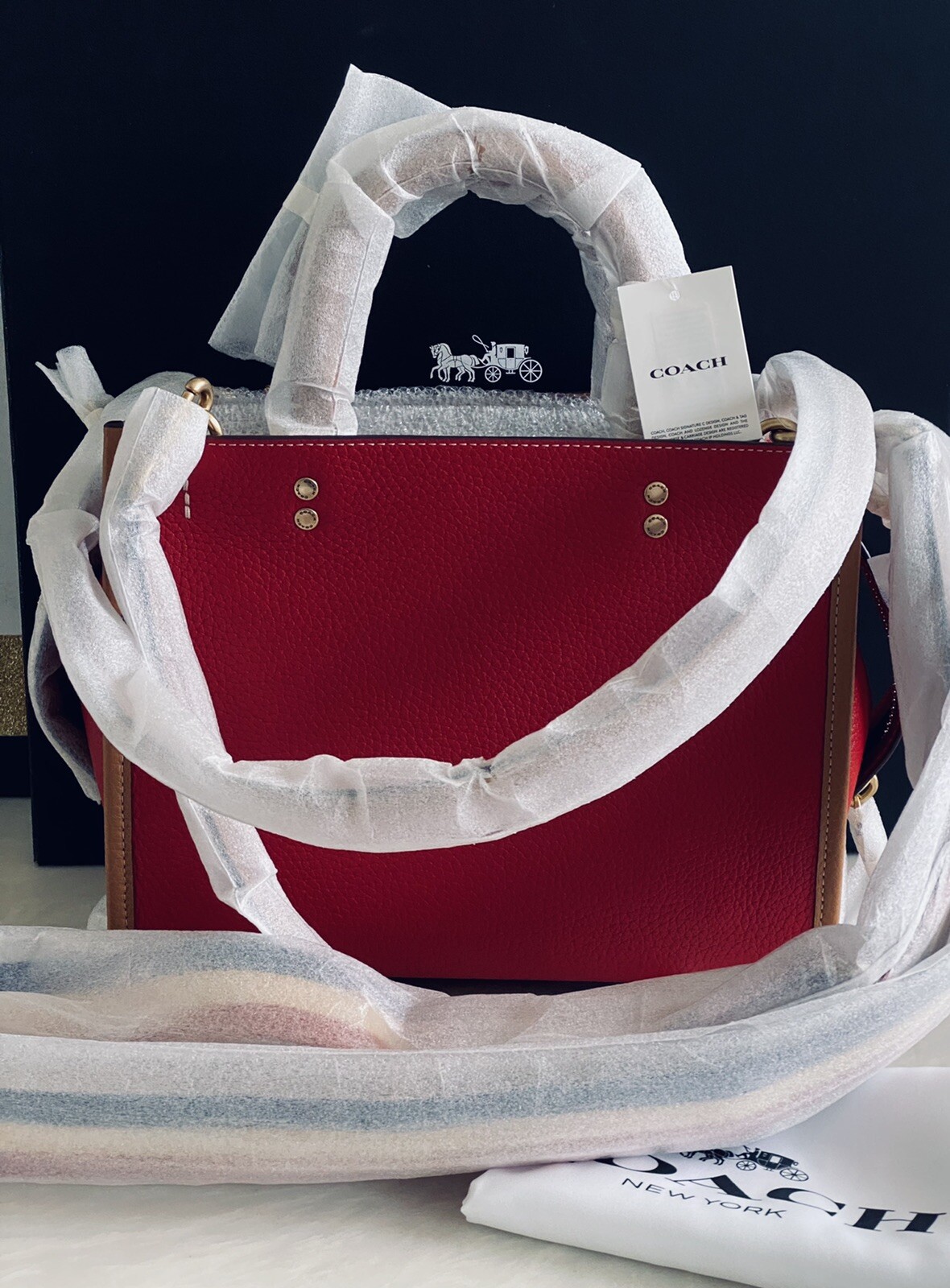 NWT COACH X DISNEY LTD 50 YR. ELECTRIC RED/MUTLI MICKEY & MINNIE MOUSE ROGUE 25 image 2