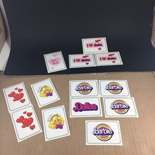 Vintage 80s Barbie Stickers Ephemera Mattel HTF Lot Cards Rare Spell Out Dallas