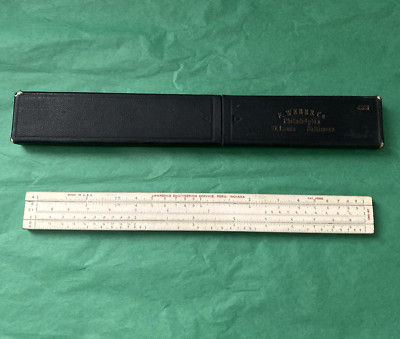 Vintage F. Weber Co. Advertising Lawrence Engineering Service 250-BT Slide Rule