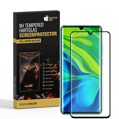 1x 9H Panzerfolie für Xiaomi Mi Note 10 FULL CURVED Hartglas Schutzglas SW KLAR