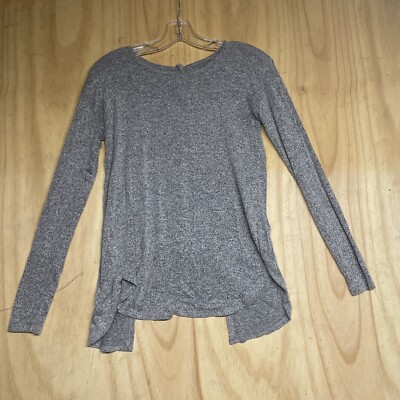 Women's Aerie Just Add Leggings heather gray tie-back top size XS