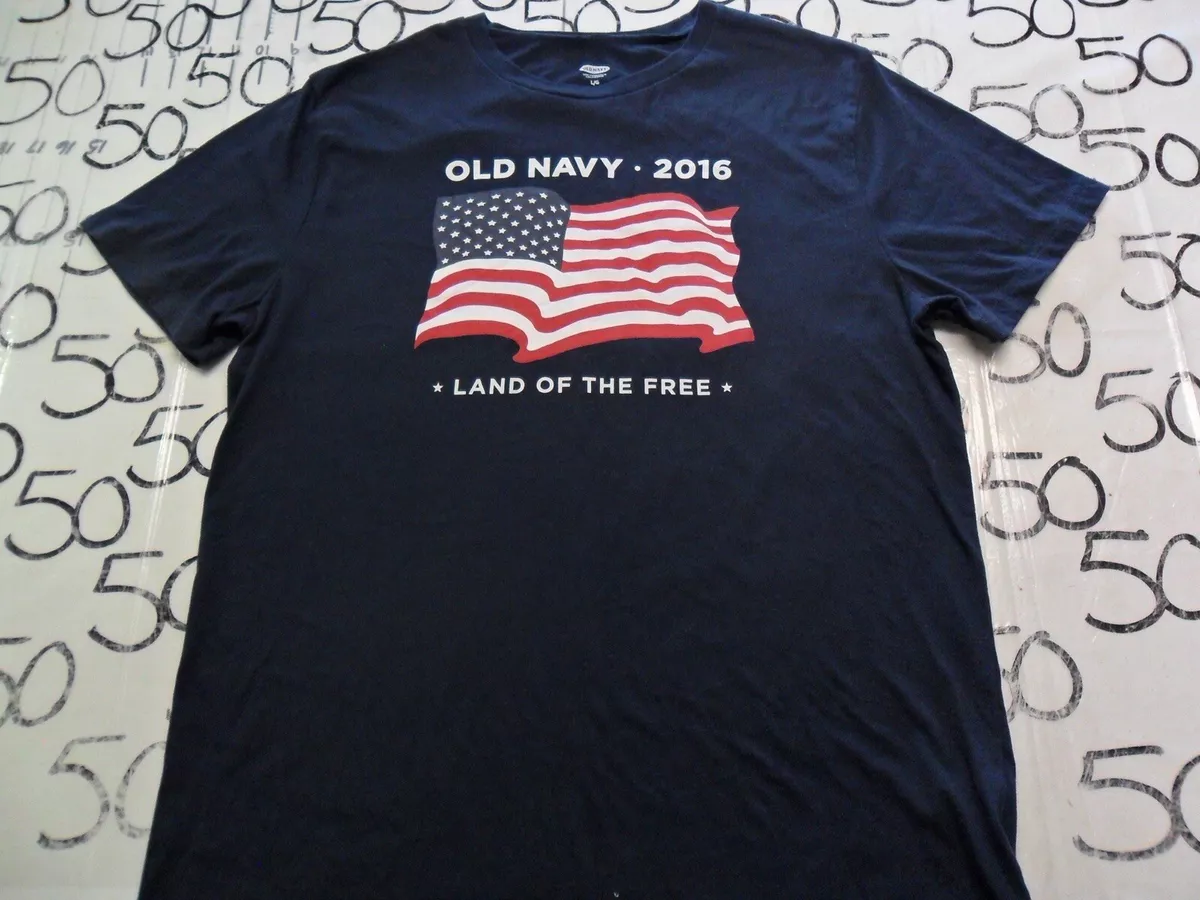 Large Old Navy 4th Of July Tradition 2016 USA Red White Blue Shirt