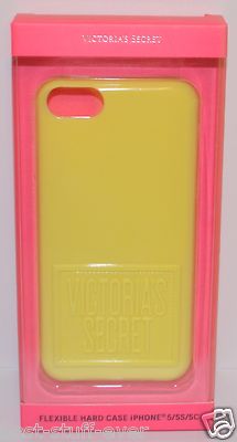 VICTORIA'S SECRET NEON BRIGHT YELLOW IPHONE 5 5S 5C FLEXIBLE HARD CASE SLEEVE