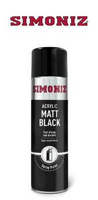 Simoniz SIMP17D Mattschwarz Acryl, Autolack (500ml)
