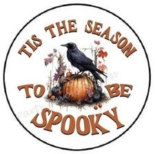 TIS THE SEASON TO BE SPOOKY HALLOWEEN ENVELOPE SEALS LABELS STICKERS PARTY FAVOR