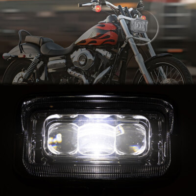 JMTBNO 7 inch motorfiets led-koplamp met ronde DRL barnsteen knipperlicht compatibel met Harley Road King Street Glide Softail Electra Glide Jeep Wrangler JK TJ