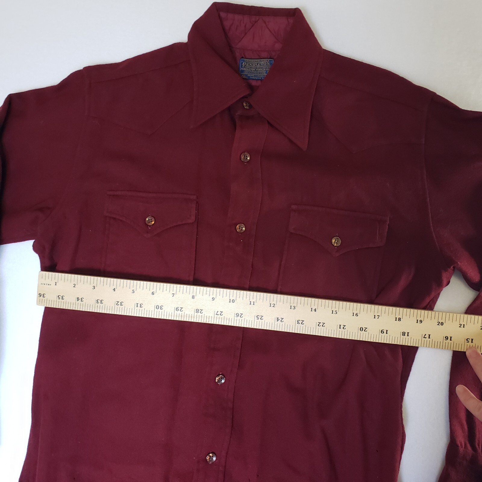 VTG Pendleton Size Medium Wool Western Style Butt… - image 10