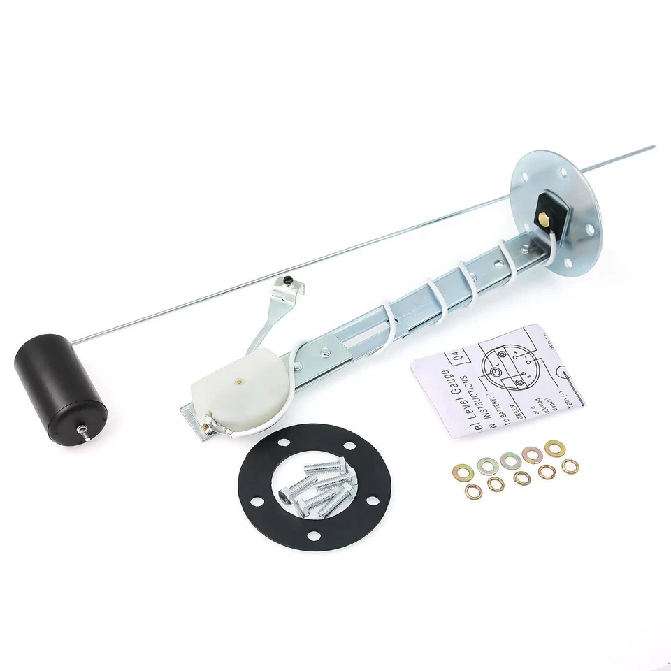 Kit de medidor de nivel de combustible universal 12V 2"52 mm con sensor de flotador de combustible puntero E-1/2-F Foto 4 de 4