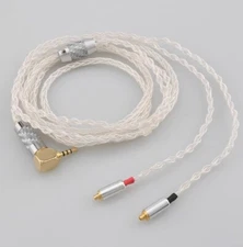 8Core Solid Pure Silver Headphone Cable For MMCX Shure se535 se846 AKG N5005 N40