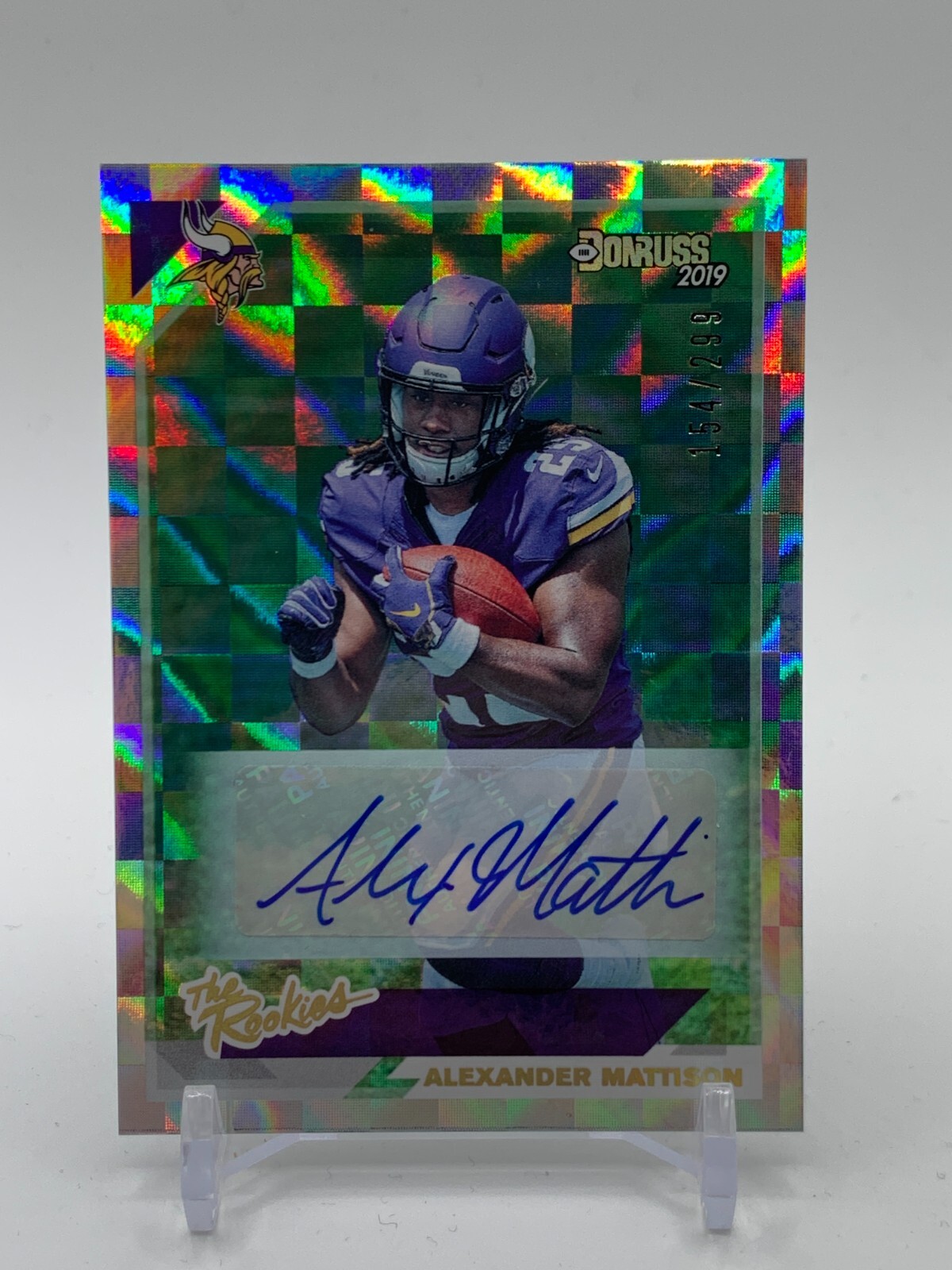 2019 Panini Donruss Alexander Mattison The Rookies Auto TR-31 #154/299 Vikings
