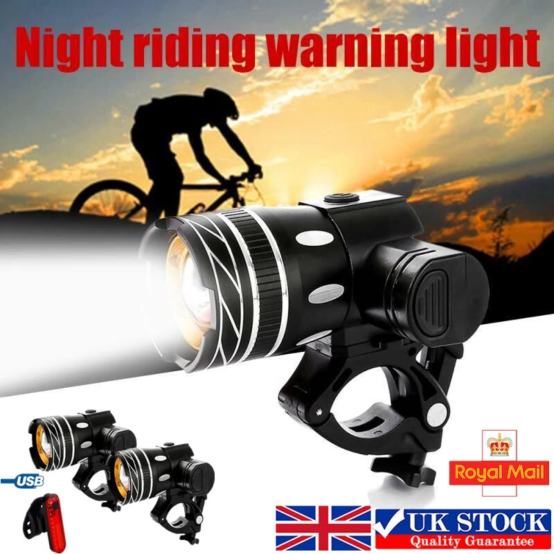 rechargeable bike lights ebay