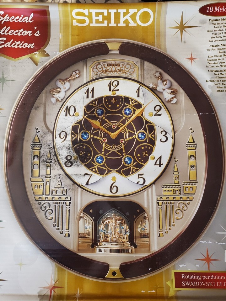 Seiko Melodies In Motion Clock Collector's Edition Swarovski New
