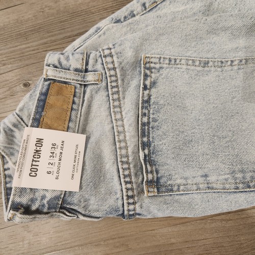 NUEVO 🔥ALGODÓN: EN DAMAS HOLGADO MAMÁ JEAN TALLA 6 AZUL AVALON - Imagen 6 de 10