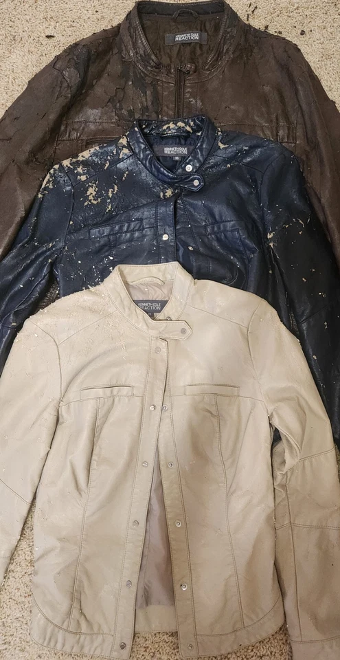 Lote de 3 - Chaquetas de reacción Kenneth Cole - Plisado pelado/grito para piezas Foto 2 de 4