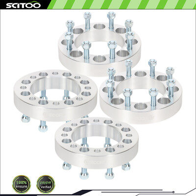 4Pcs Wheel Spacers 8x6.5 1.5'' 14x1.5 For Hummer H2 Chevrolet Silverado C3500 GMC