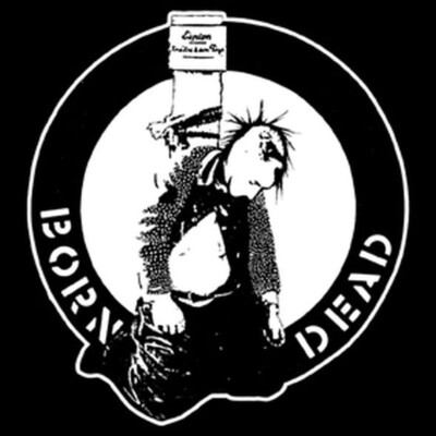BORN/DEAD- PATCH # 2 , silkscreen, aus-rotten, misery, crucifix