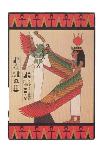 Vintage Post Card - Osiris King of the Dead and Isis the Great Enchantress - 第 1/2 張圖片