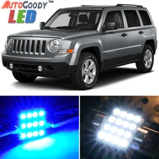 8 x Premium Blue LED Lights Interior Package for Jeep Patriot Compass + Tool