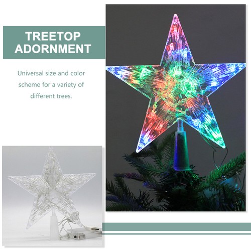 Decorazione albero di Natale LED albero di natale stella LED albero di natale topper albero di natale - Foto 9 di 11