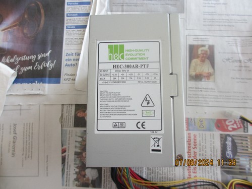 HEC-300AR-PTF Original Desktop-PC Netzteil 300 Watt gebraucht-getestet-Top!
