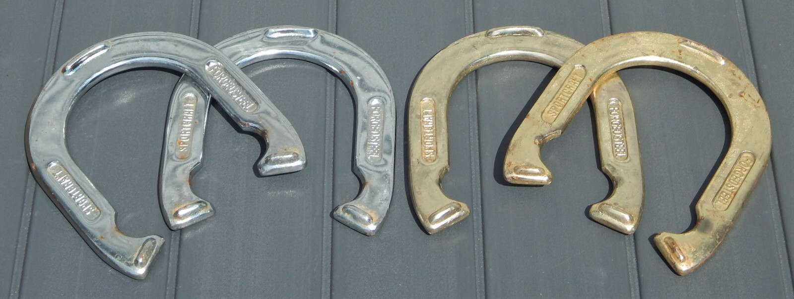 Sportcraft Horseshoe Set Steel Pitching Shoe Game Stakes Carry